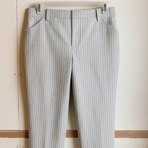 Pennigtons Size 20 Gray and White Stripe Pants
